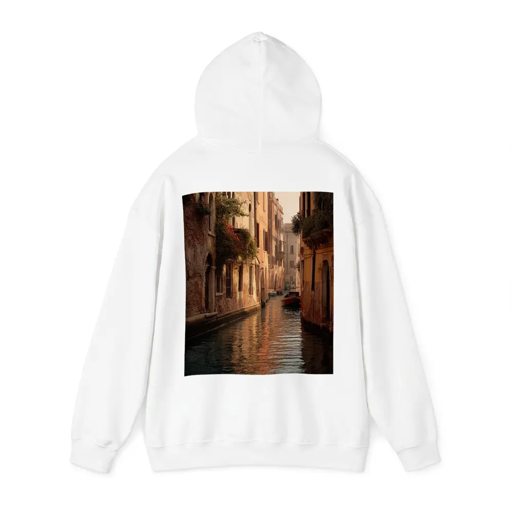 Venice Canal Narrow Water Warm Golden Light – Hoodies