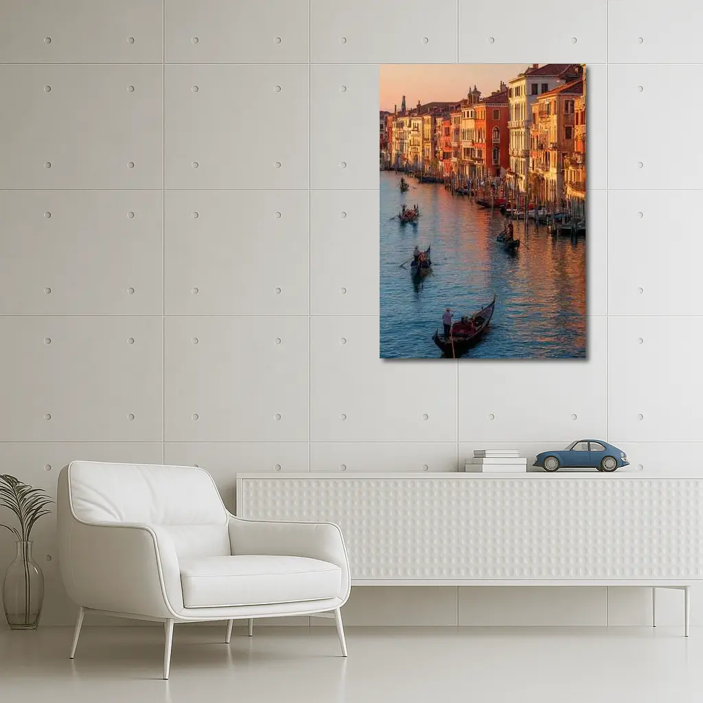 Venice Grand Canal Gondolas Sunset Italy – Wall Art