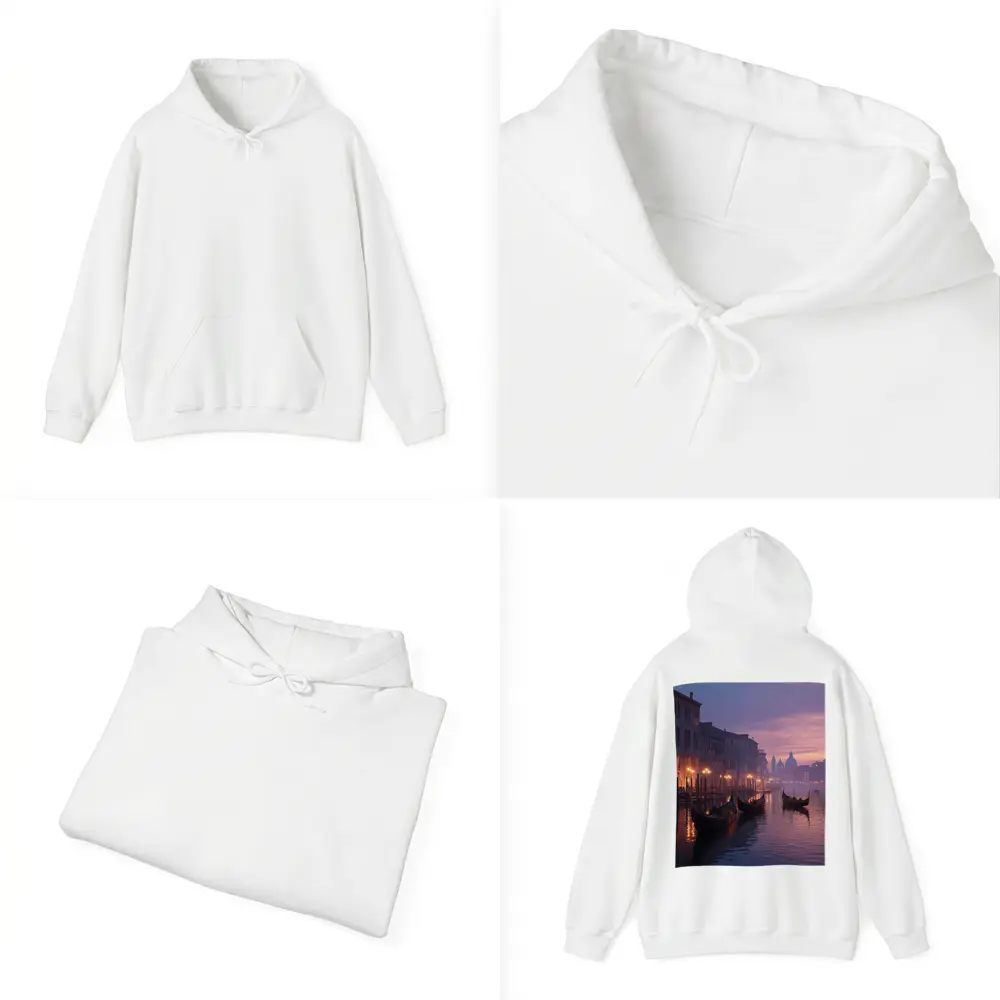 Venice Canal Gondolas Purple Dusk Fog – Hoodies