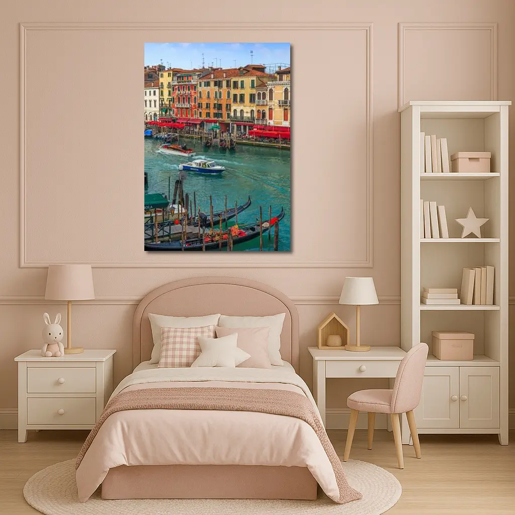 Venice Grand Canal Gondolas Italy Waterway – Wall Art