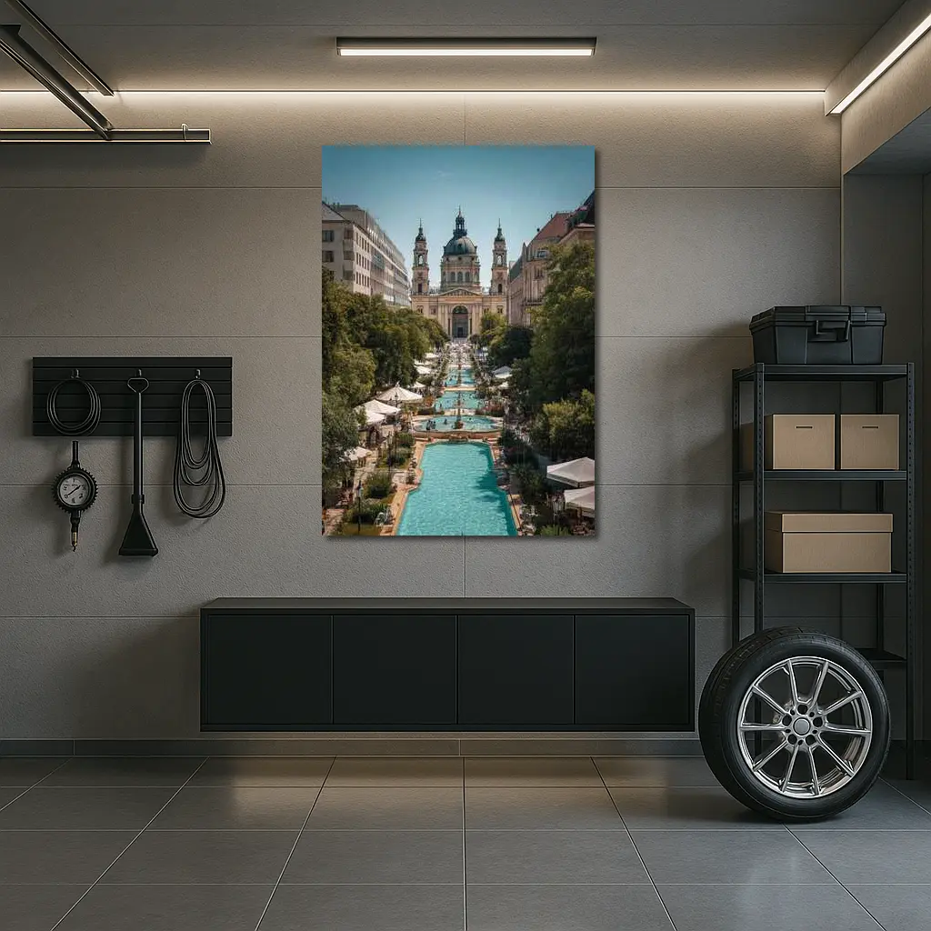 St Stephen Basilica Budapest Summer Fountains – Wall Art