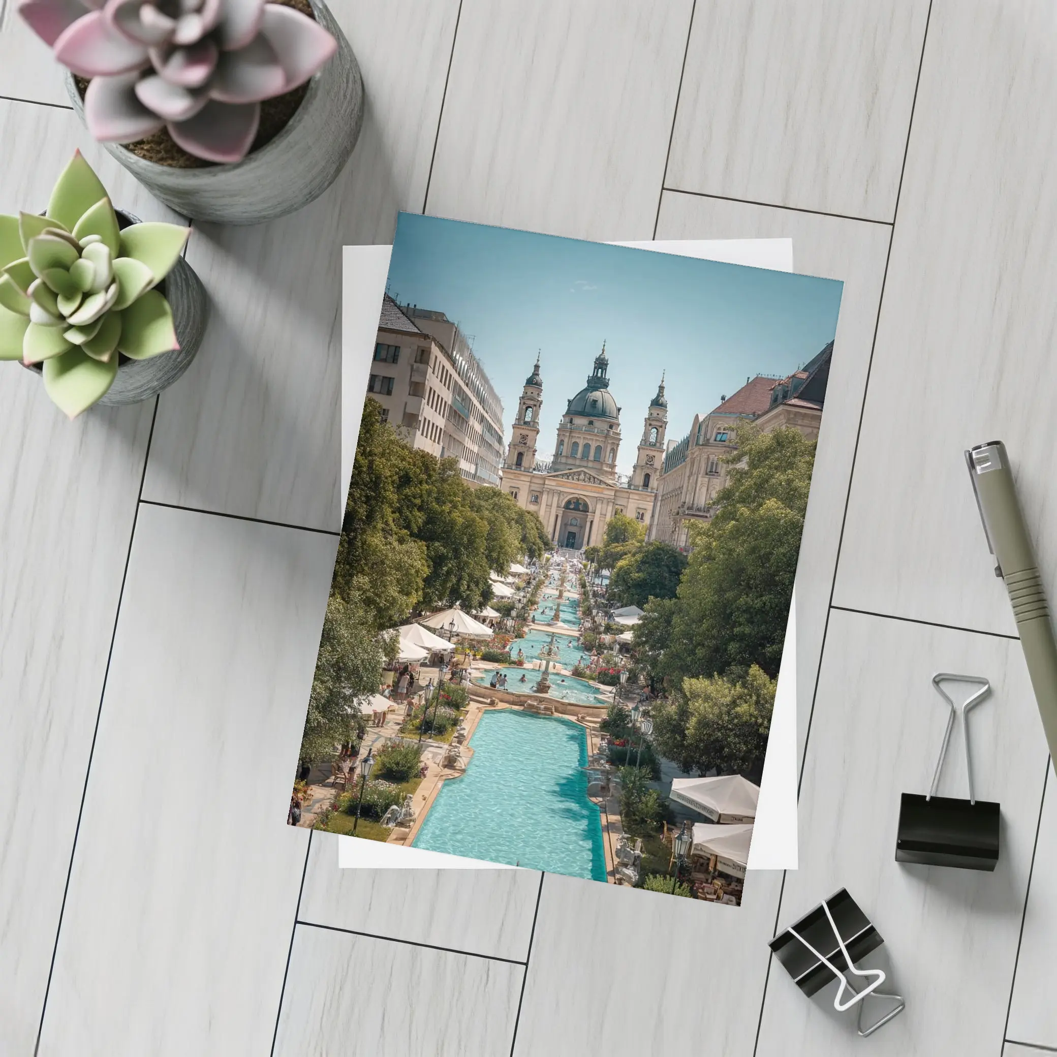 St Stephen Basilica Budapest Summer Fountains – Postcards