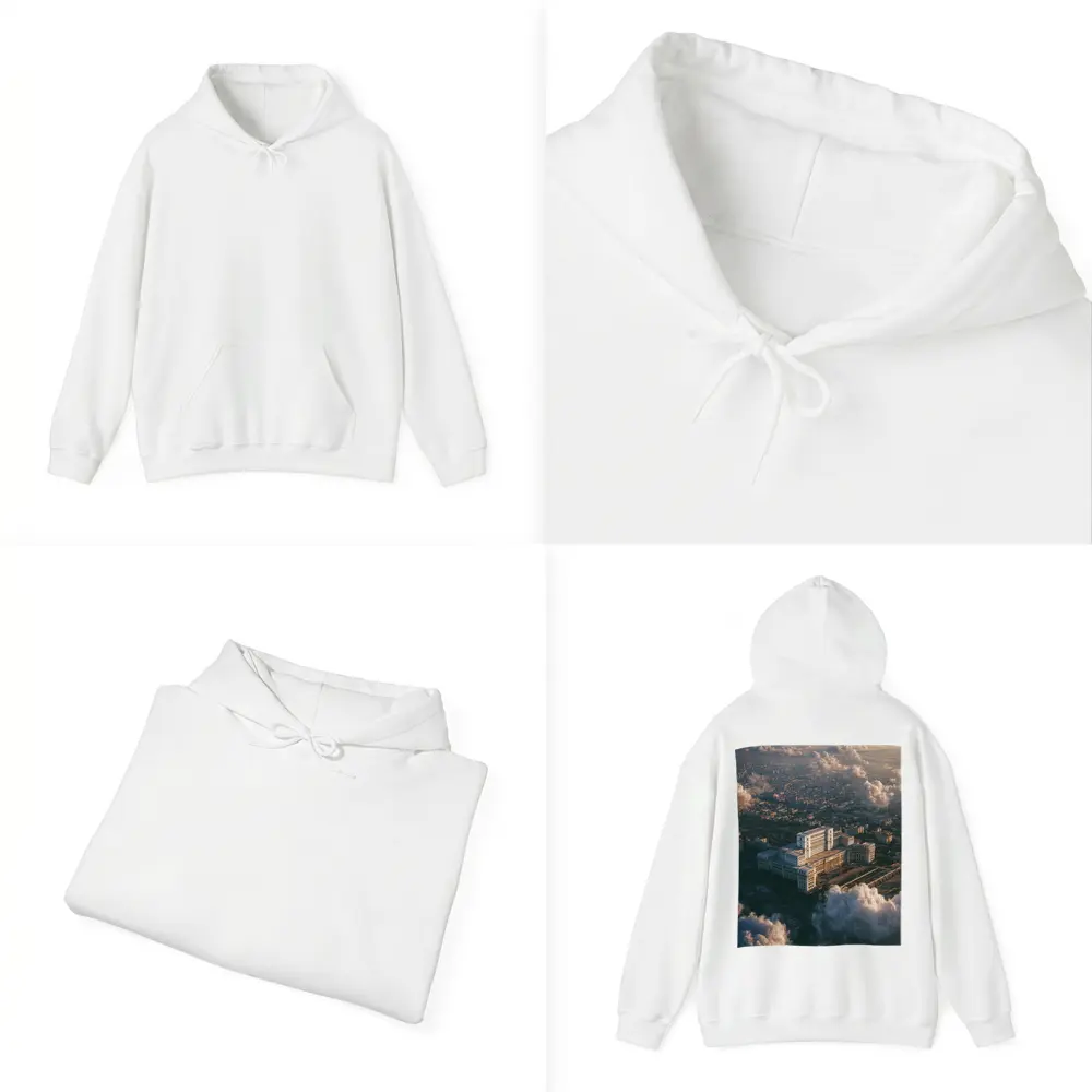 Palace of Parliament Bucharest Aerial Cloud View – Hoodies