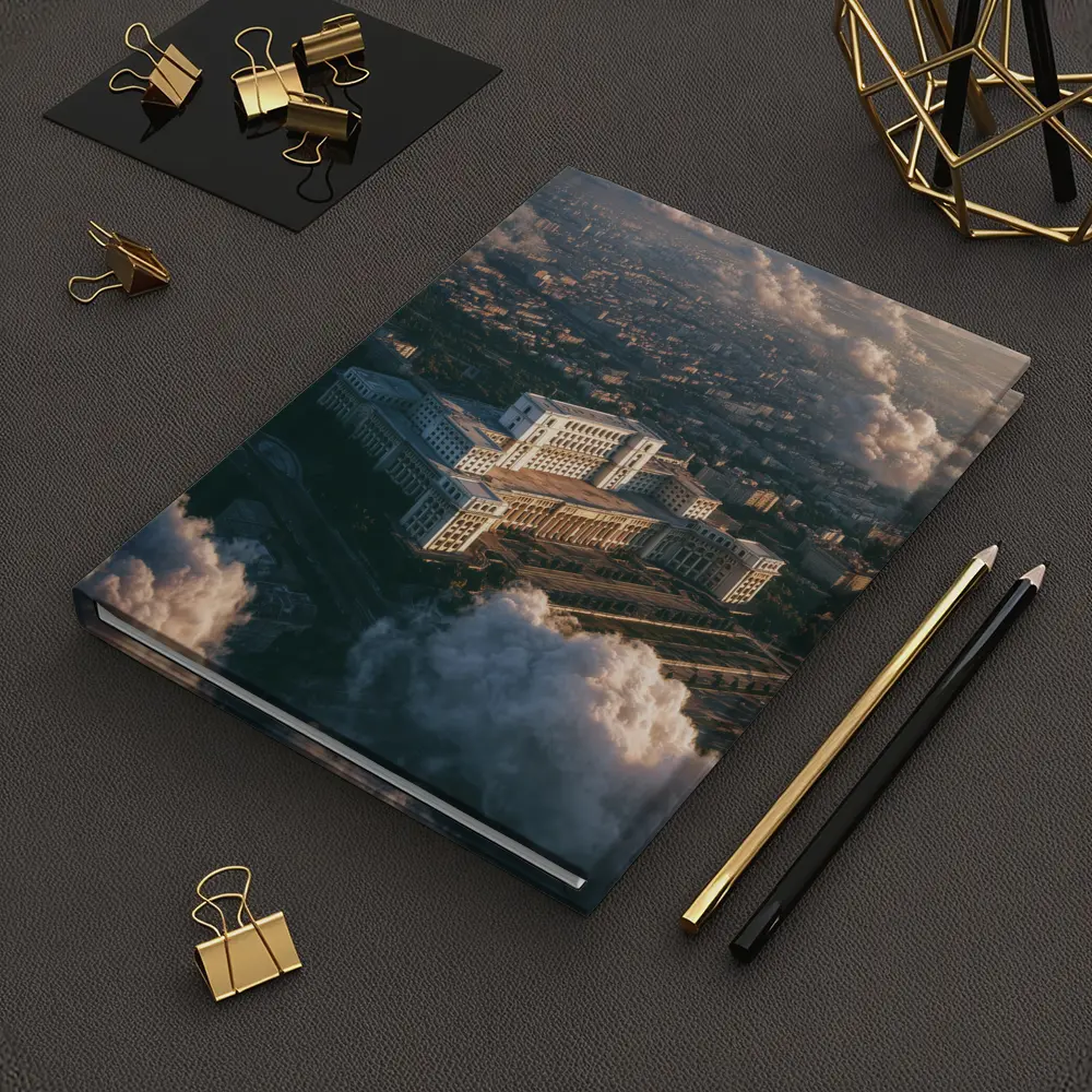Palace of Parliament Bucharest Aerial Cloud View – Notebooks