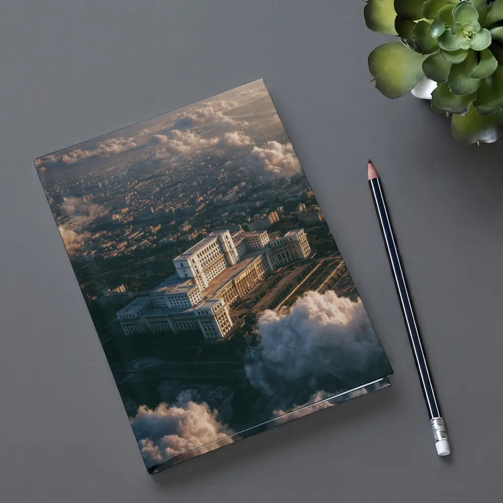 Palace of Parliament Bucharest Aerial Cloud View – Notebooks
