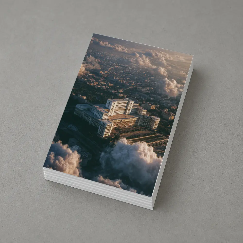 Palace of Parliament Bucharest Aerial Cloud View – Postcards