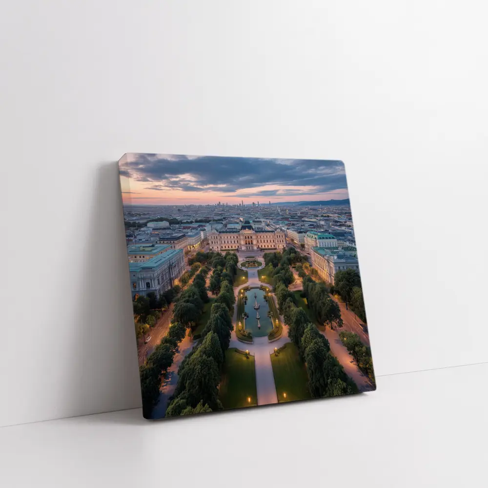 Vienna Belvedere Palace Park Aerial Sunset View – Wall Art