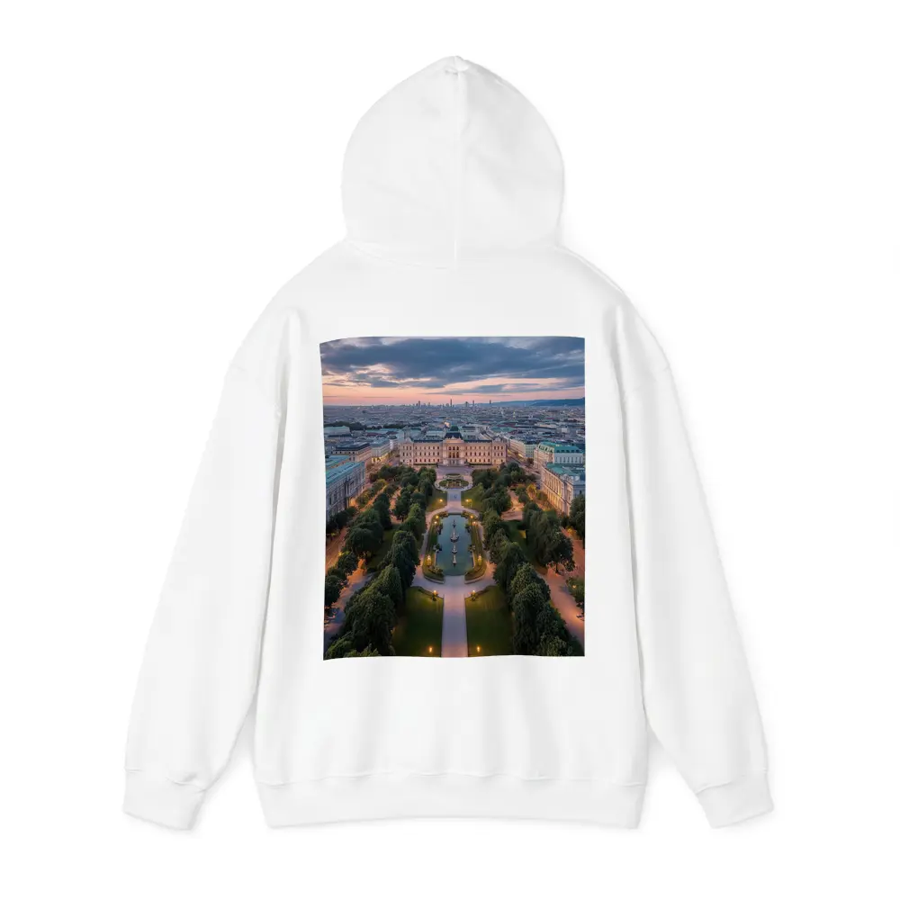 Vienna Belvedere Palace Park Aerial Sunset View – Hoodies