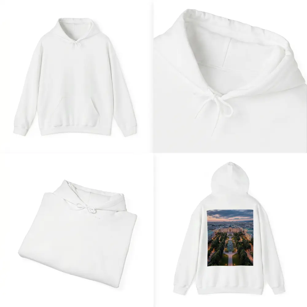 Vienna Belvedere Palace Park Aerial Sunset View – Hoodies