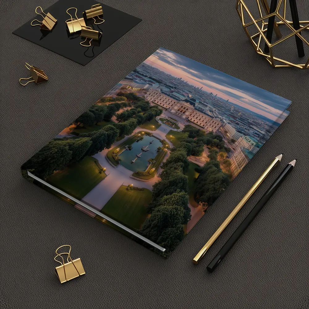 Vienna Belvedere Palace Park Aerial Sunset View – Notebooks