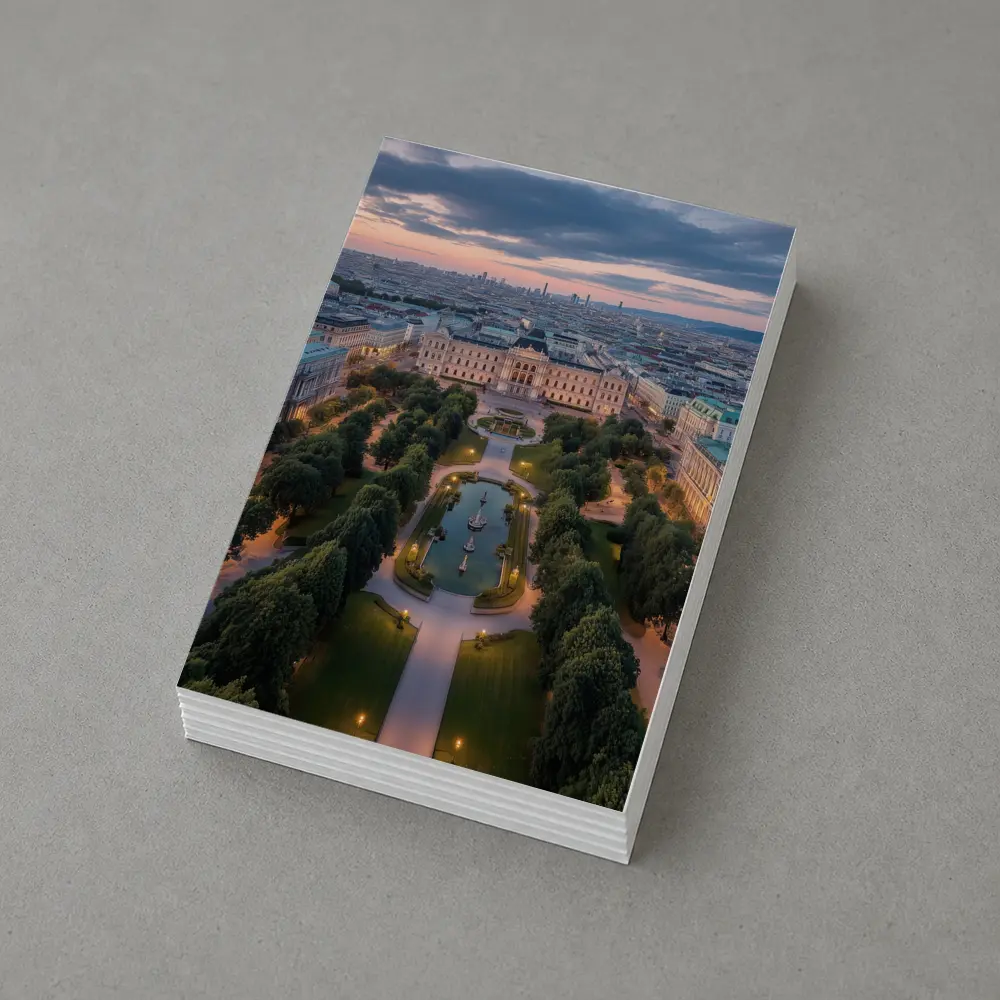Vienna Belvedere Palace Park Aerial Sunset View – Postcards