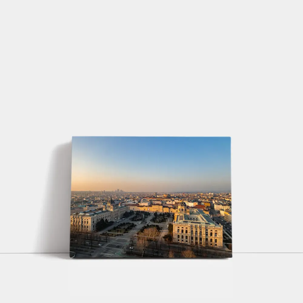 Vienna Austria Aerial City View Sunset – Wall Art