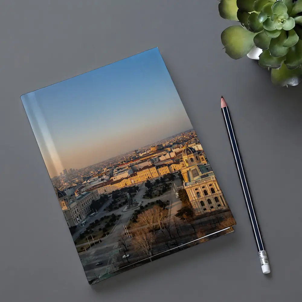 Vienna Austria Aerial City View Sunset – Notebooks