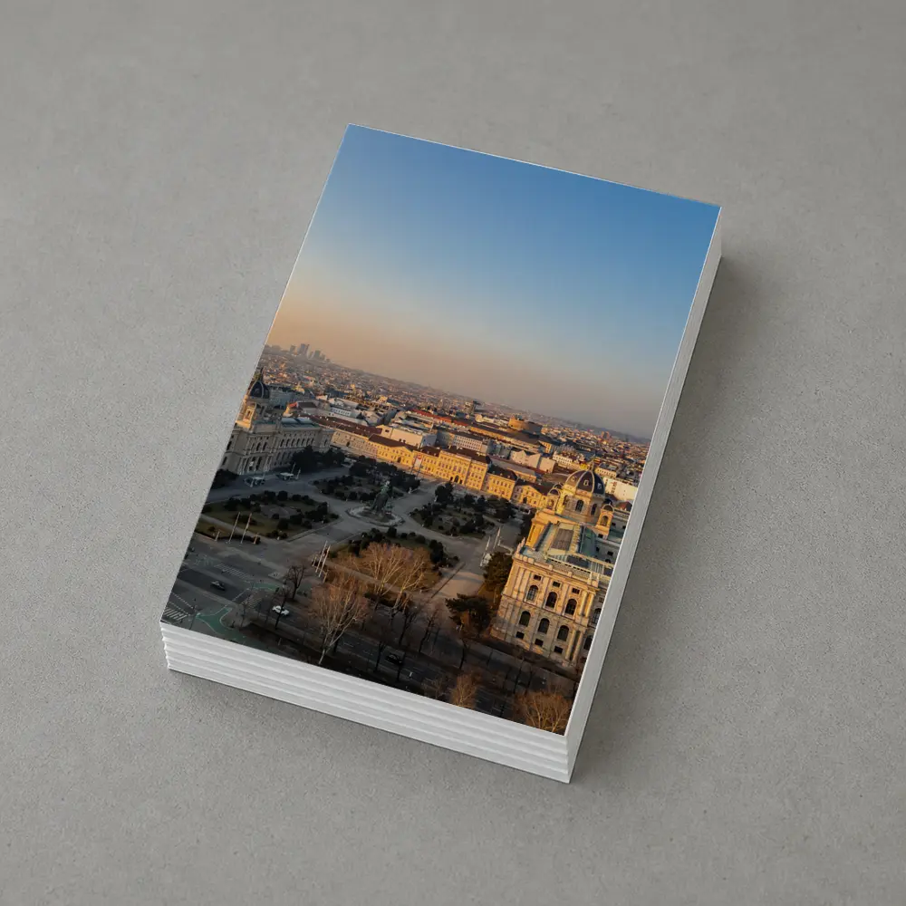 Vienna Austria Aerial City View Sunset – Postcards