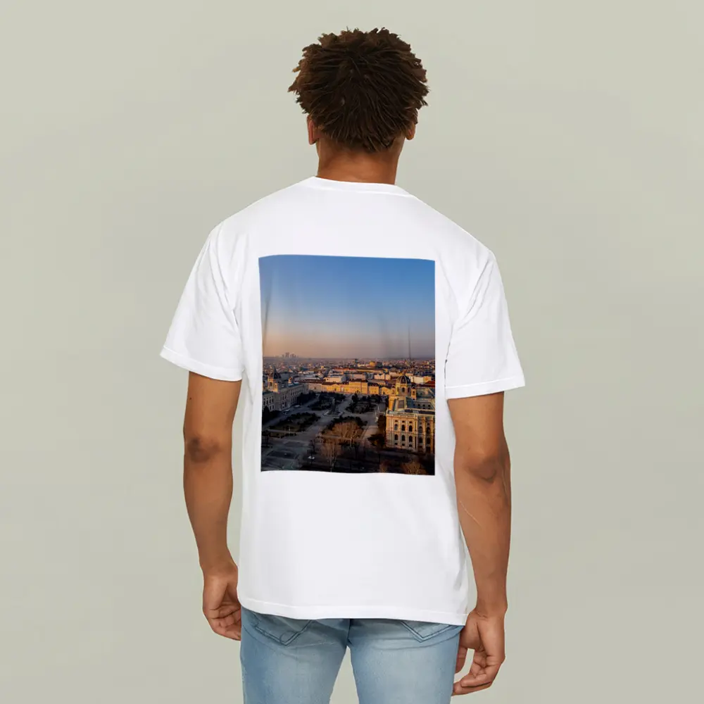 Vienna Austria Aerial City View Sunset – T-Shirts