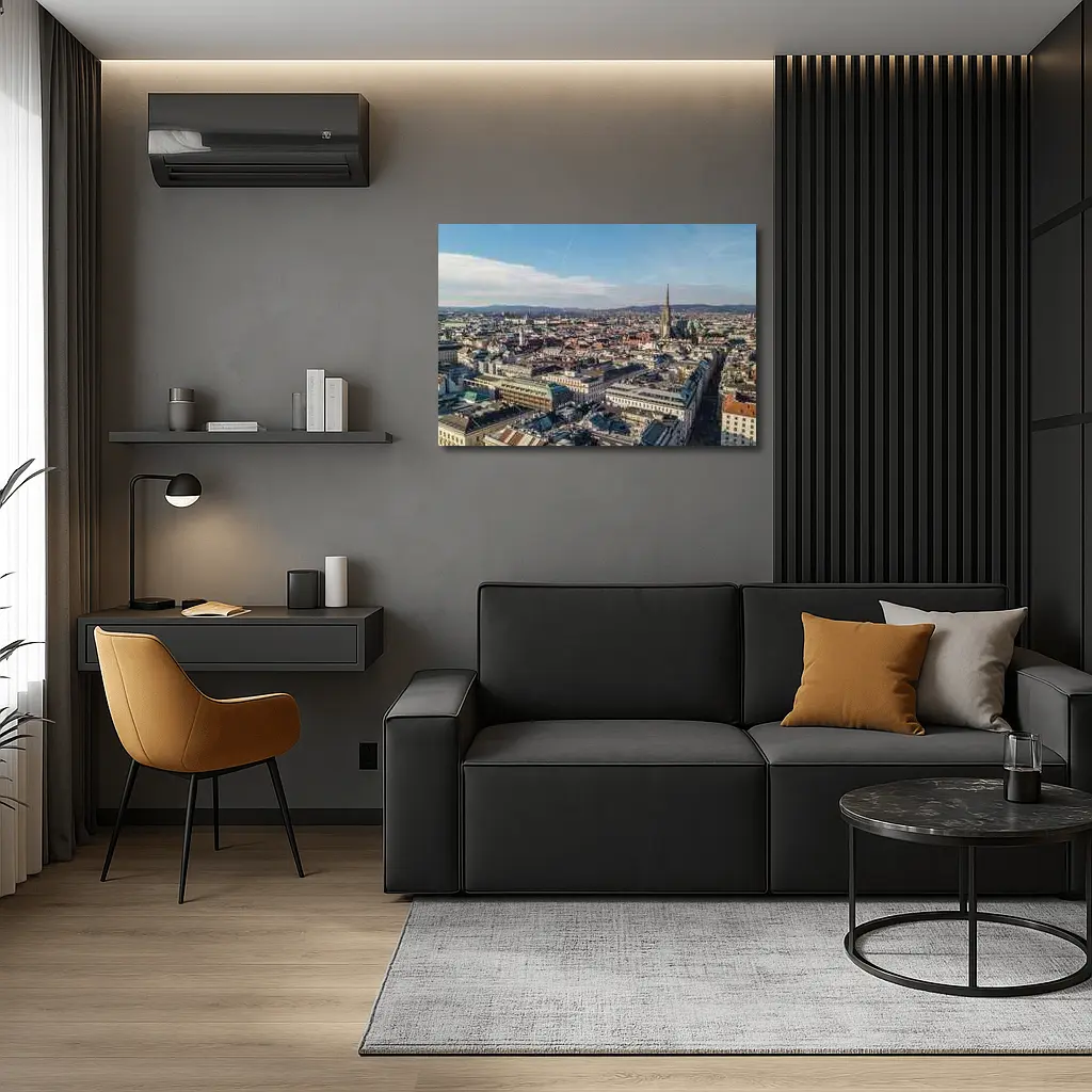 Vienna City Aerial View St Stephens Cathedral – Wall Art