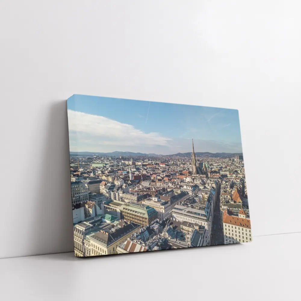 Vienna City Aerial View St Stephens Cathedral – Wall Art