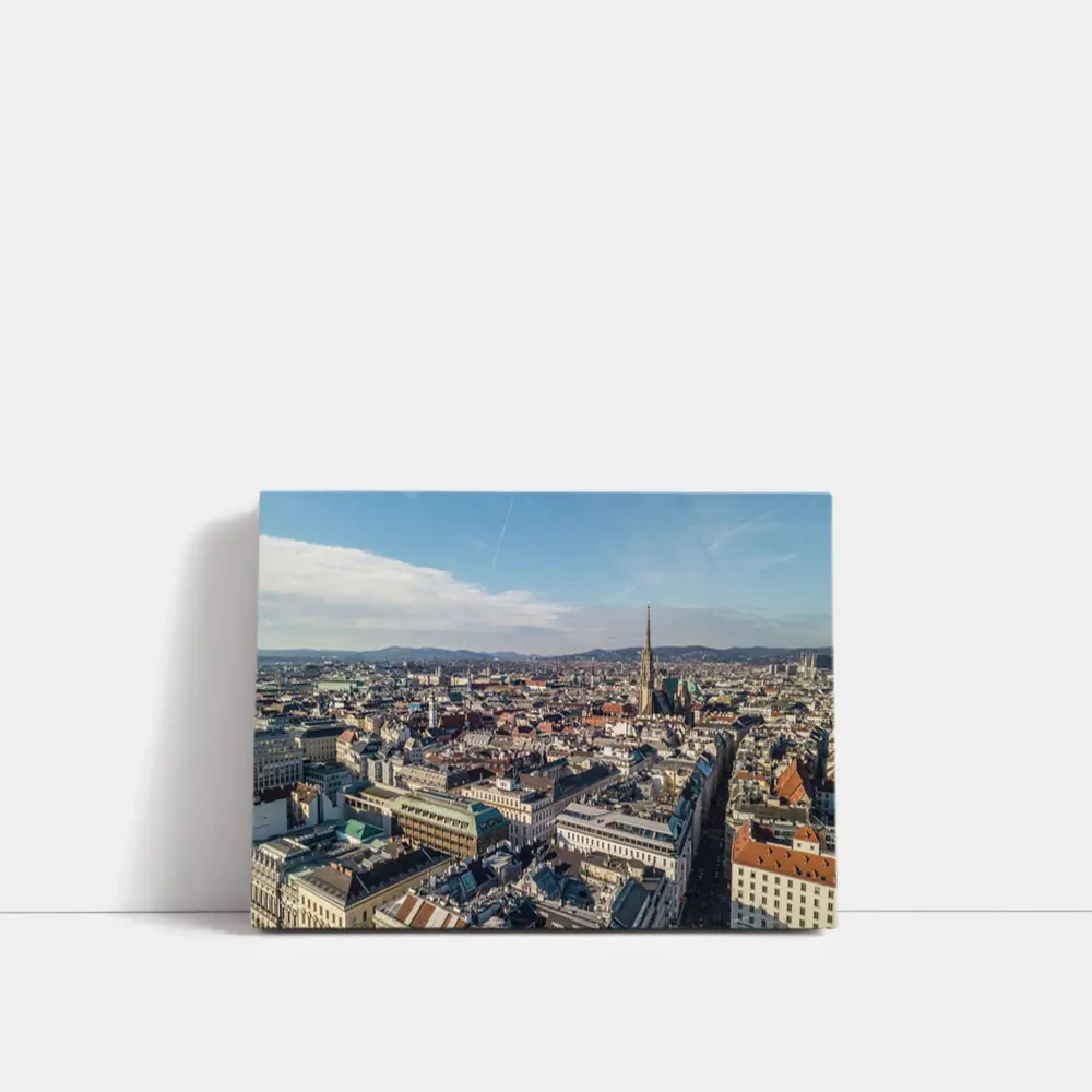 Vienna City Aerial View St Stephens Cathedral – Wall Art
