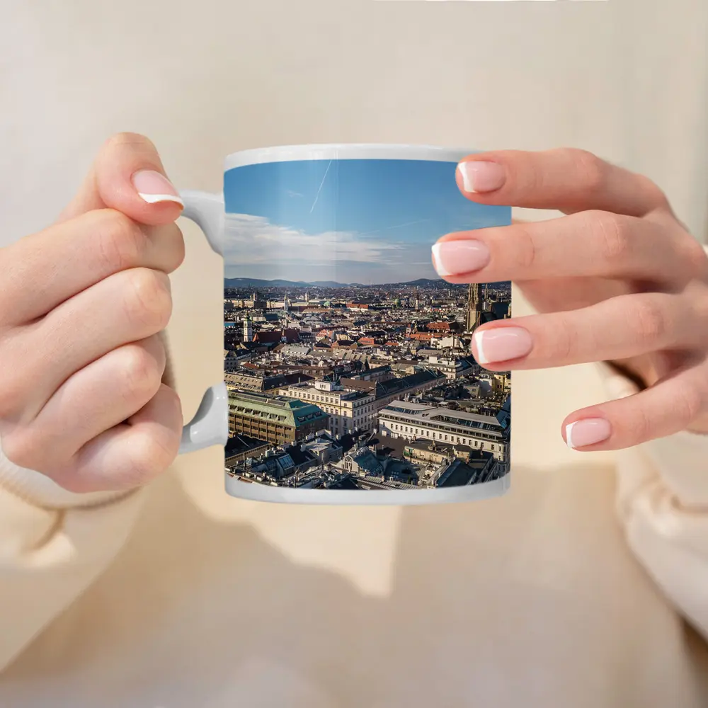 Vienna City Aerial View St Stephens Cathedral – Mugs