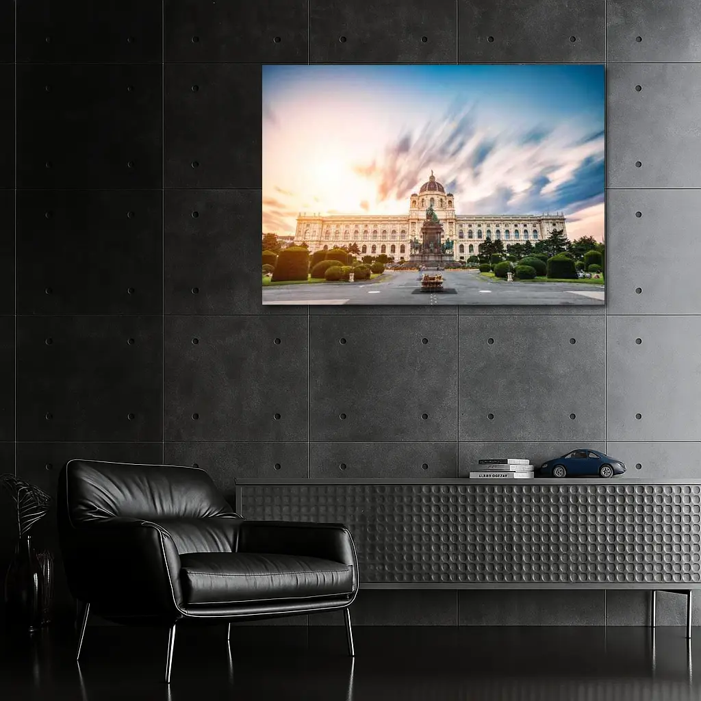 Vienna Natural History Museum Sunset Dramatic Sky – Wall Art