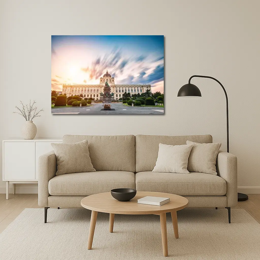 Vienna Natural History Museum Sunset Dramatic Sky – Wall Art
