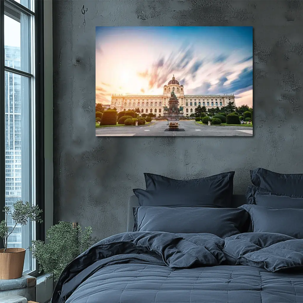 Vienna Natural History Museum Sunset Dramatic Sky – Wall Art