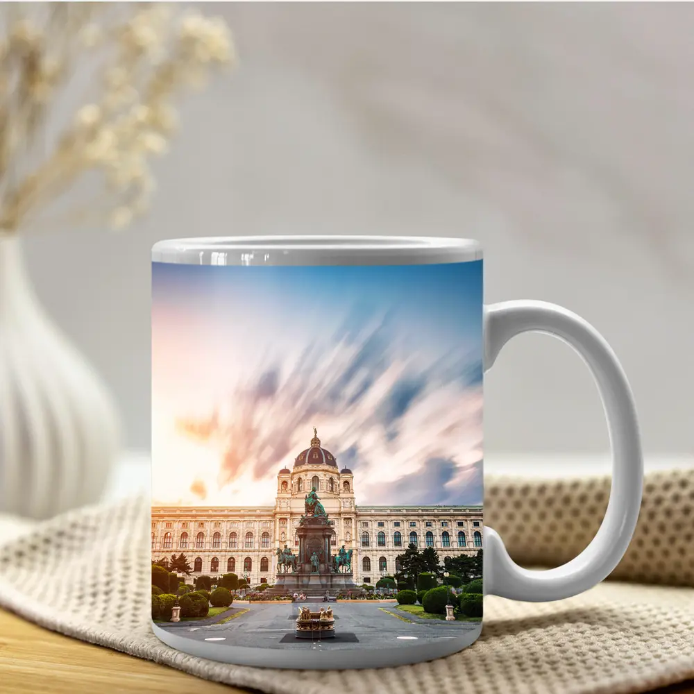 Vienna Natural History Museum Sunset Dramatic Sky – Mugs