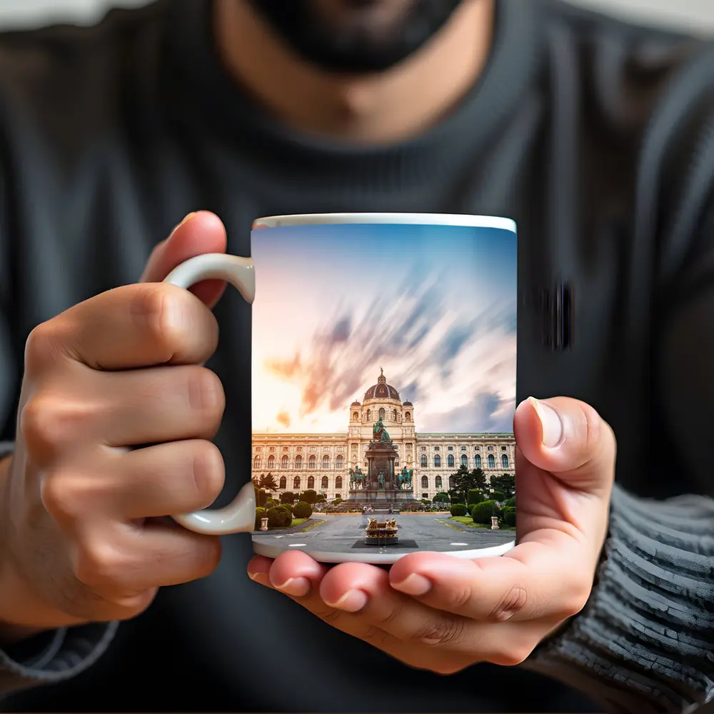 Vienna Natural History Museum Sunset Dramatic Sky – Mugs