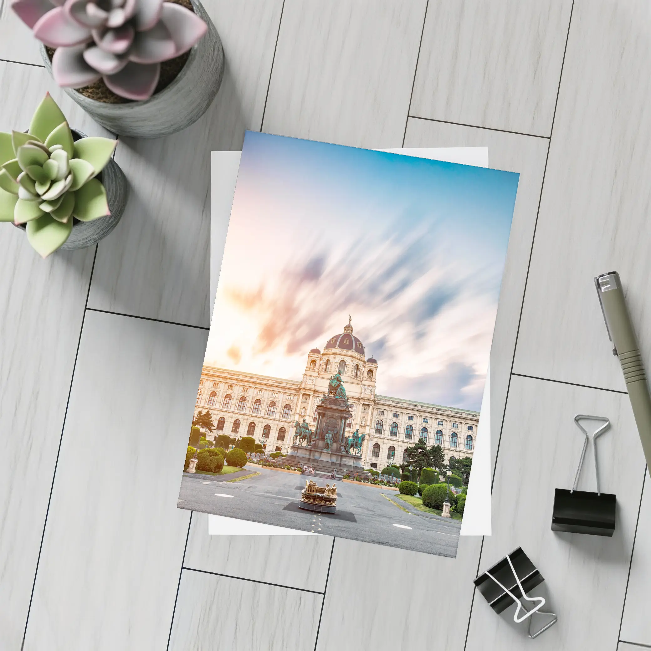 Vienna Natural History Museum Sunset Dramatic Sky – Postcards