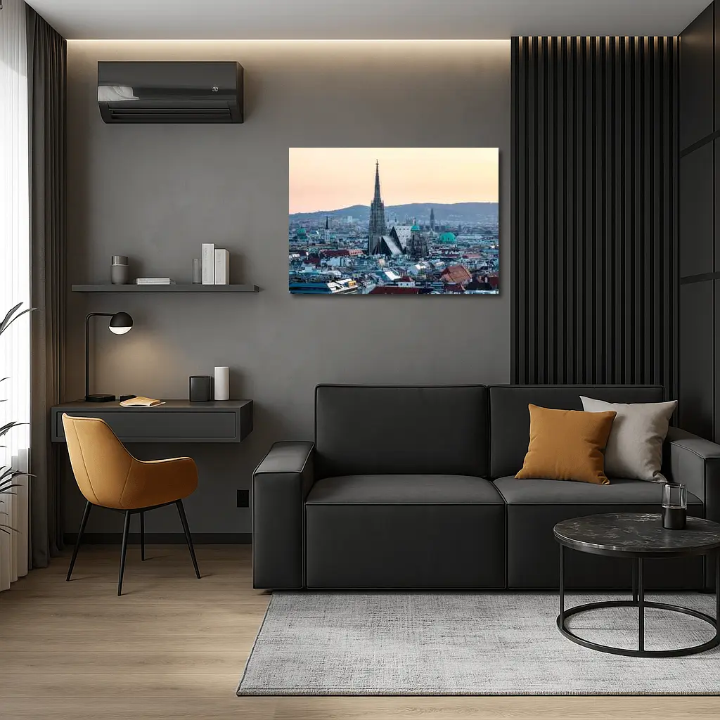St Stephens Cathedral Vienna City Skyline Sunset – Wall Art