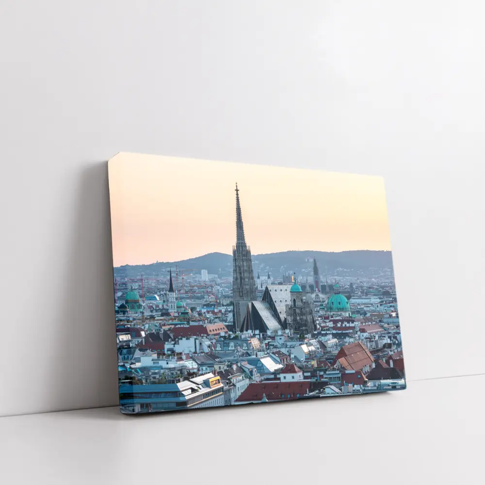 St Stephens Cathedral Vienna City Skyline Sunset – Wall Art