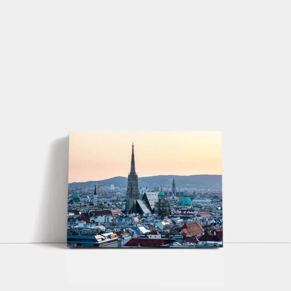 St Stephens Cathedral Vienna City Skyline Sunset – Wall Art