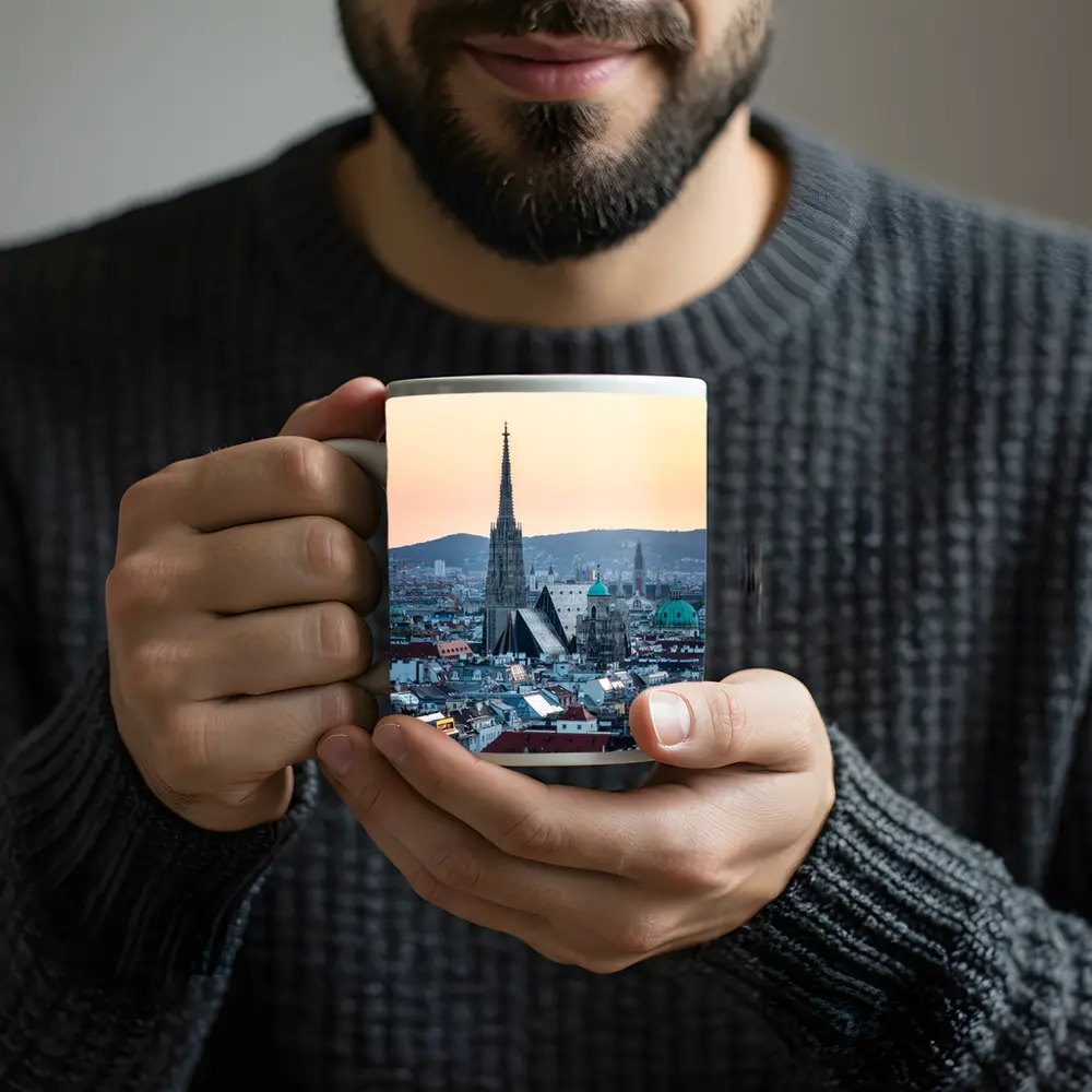 St Stephens Cathedral Vienna City Skyline Sunset – Mugs