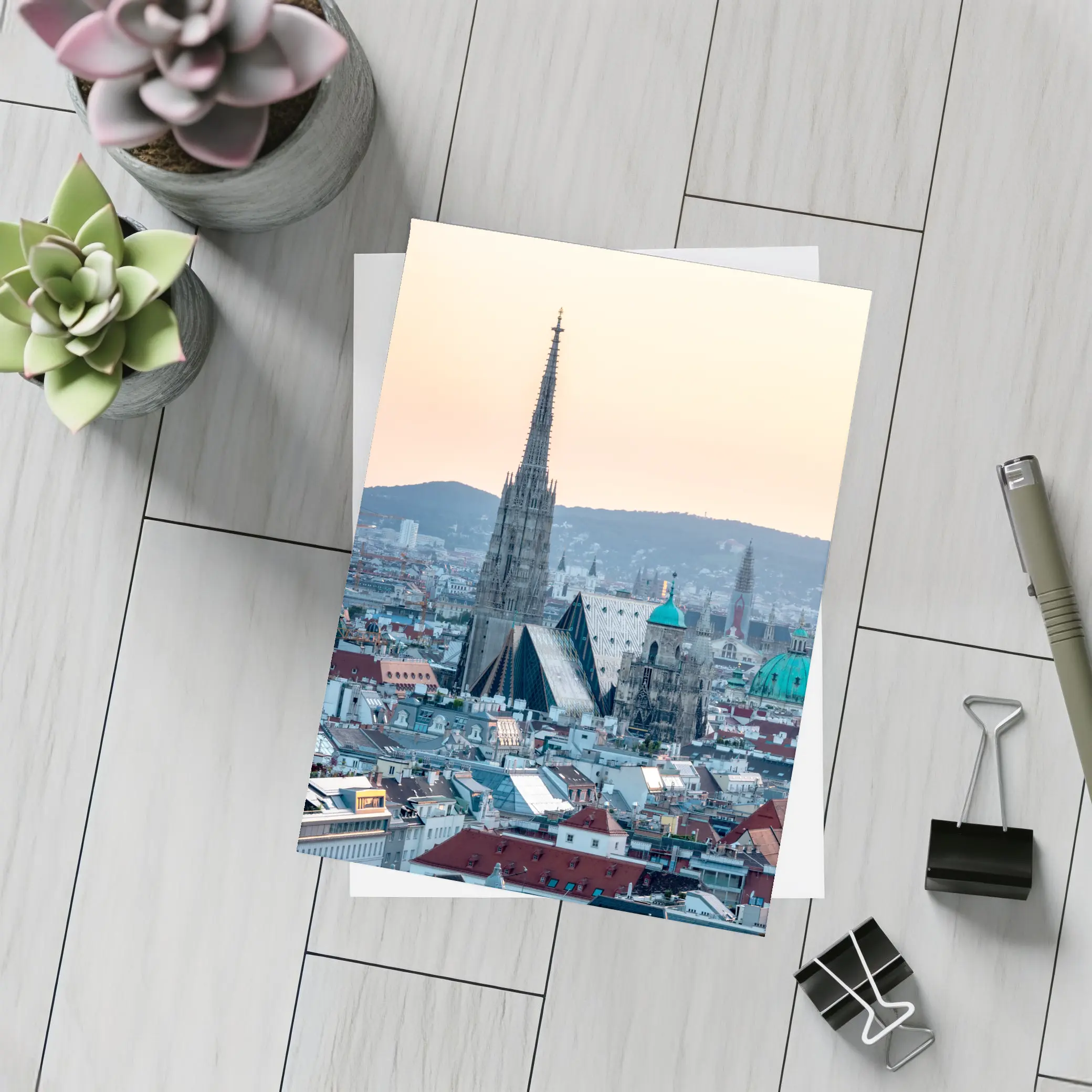 St Stephens Cathedral Vienna City Skyline Sunset – Postcards