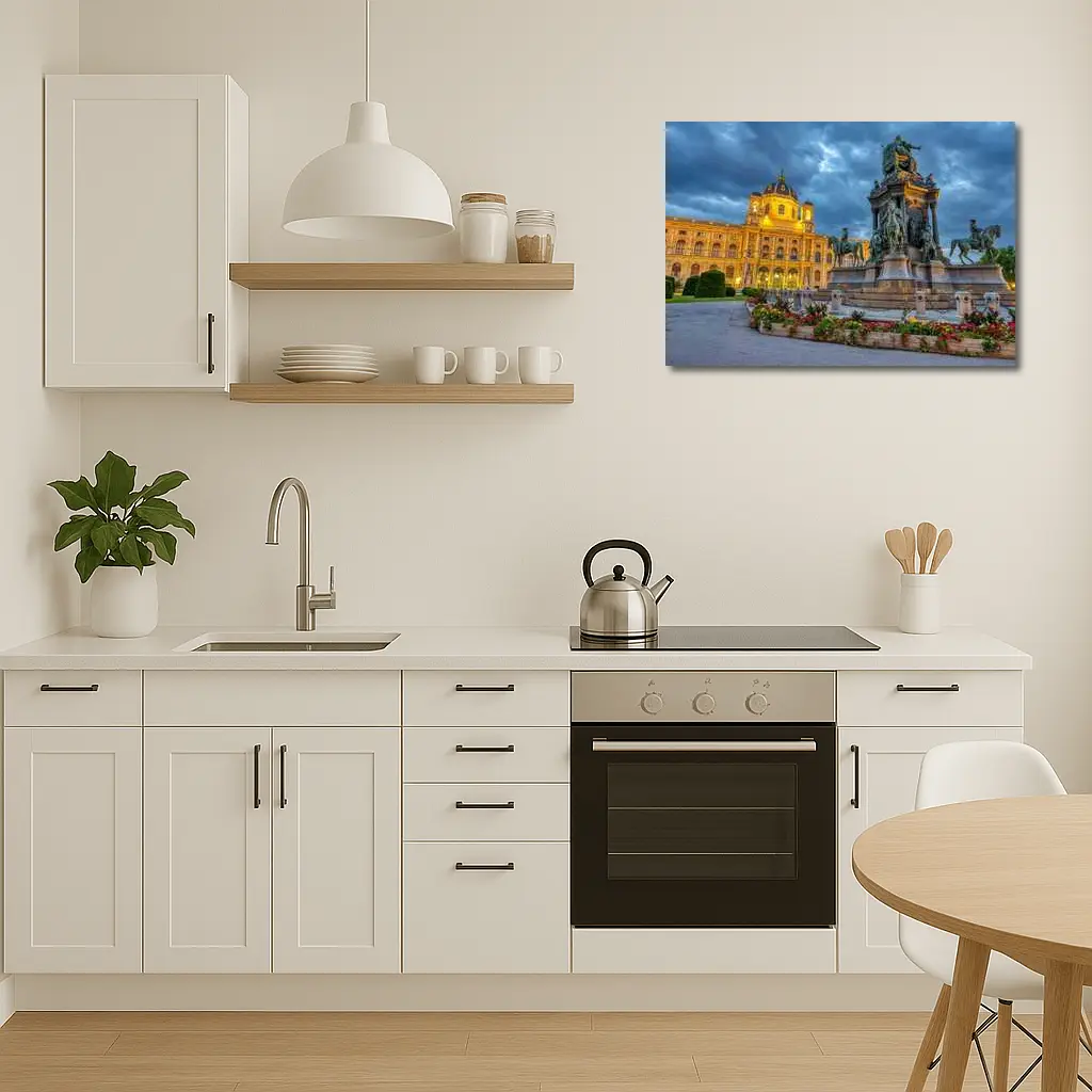 Maria Theresa Monument Vienna Austria Dusk – Wall Art