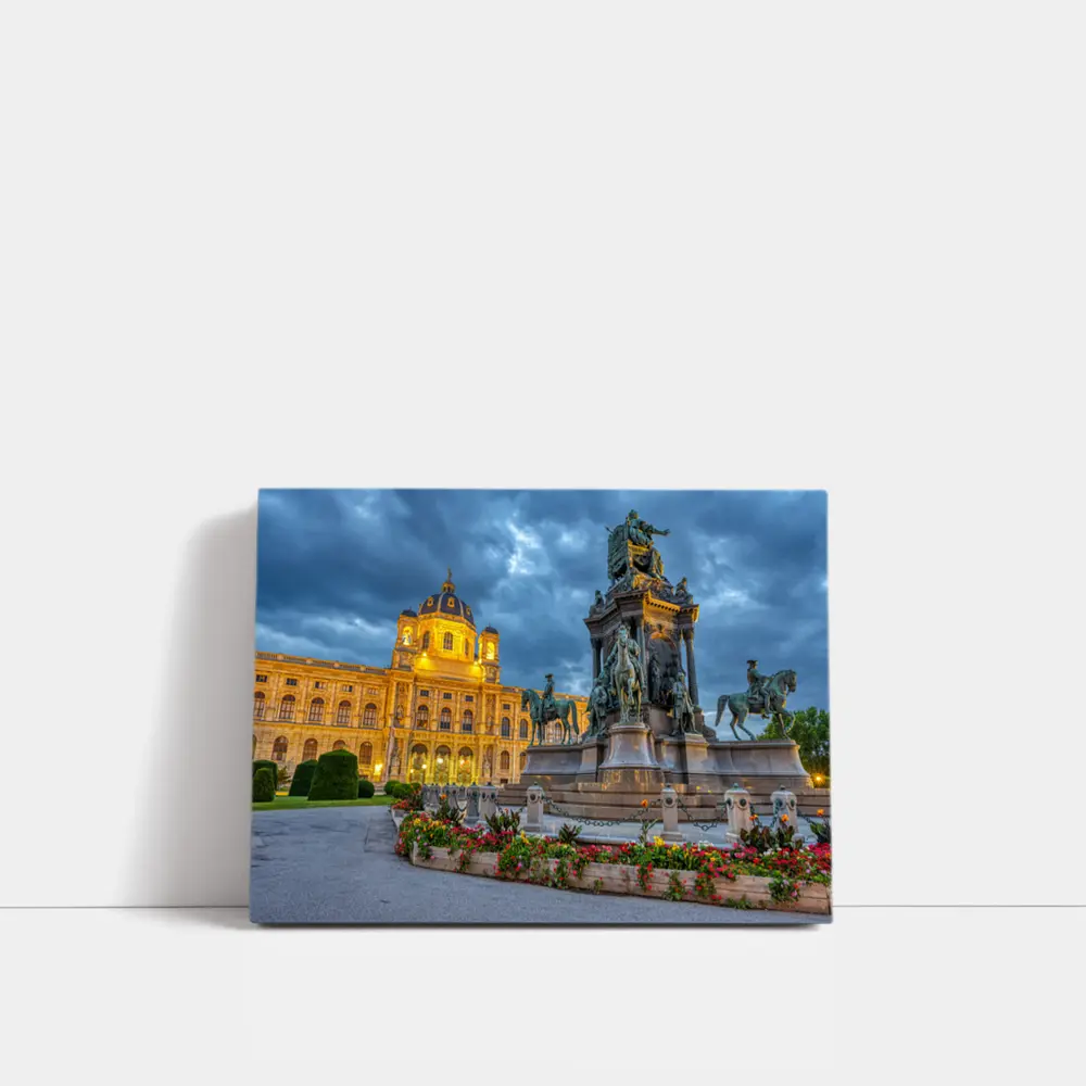 Maria Theresa Monument Vienna Austria Dusk – Wall Art