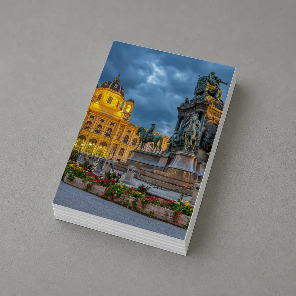 Maria Theresa Monument Vienna Austria Dusk – Postcards
