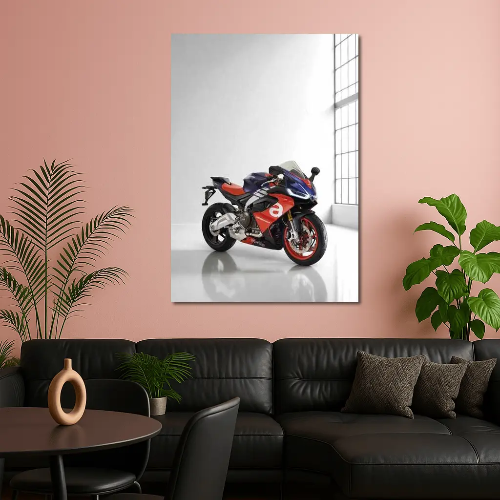 Aprilia RSV4 Superbike Red Blue Studio – Wall Art