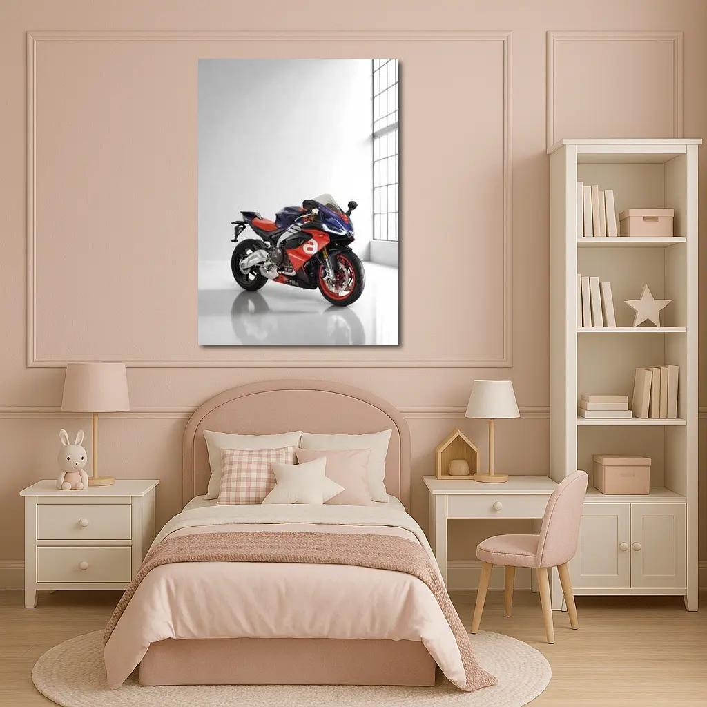 Aprilia RSV4 Superbike Red Blue Studio – Wall Art