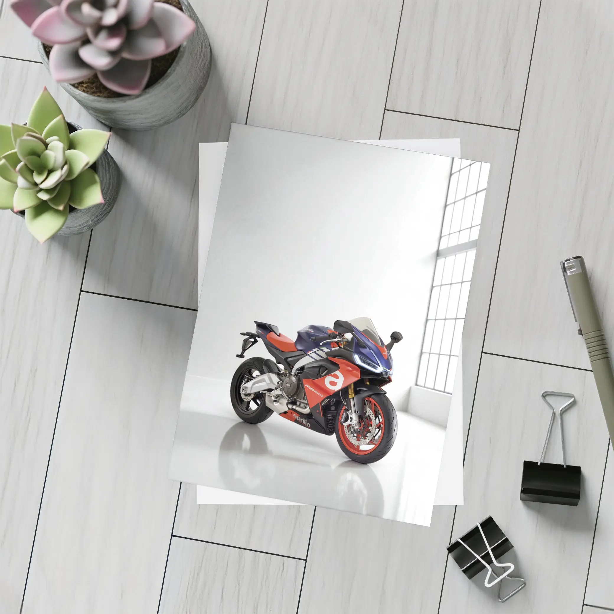Aprilia RSV4 Superbike Red Blue Studio – Postcards