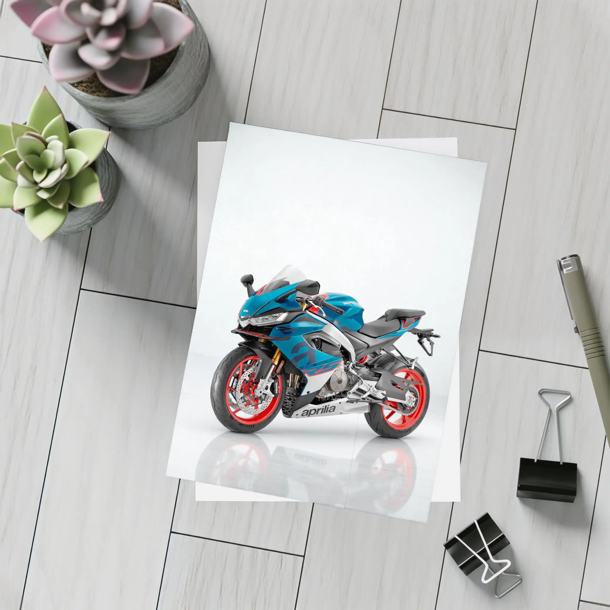 Aprilia RS Superbike Blue Red Studio – Postcards