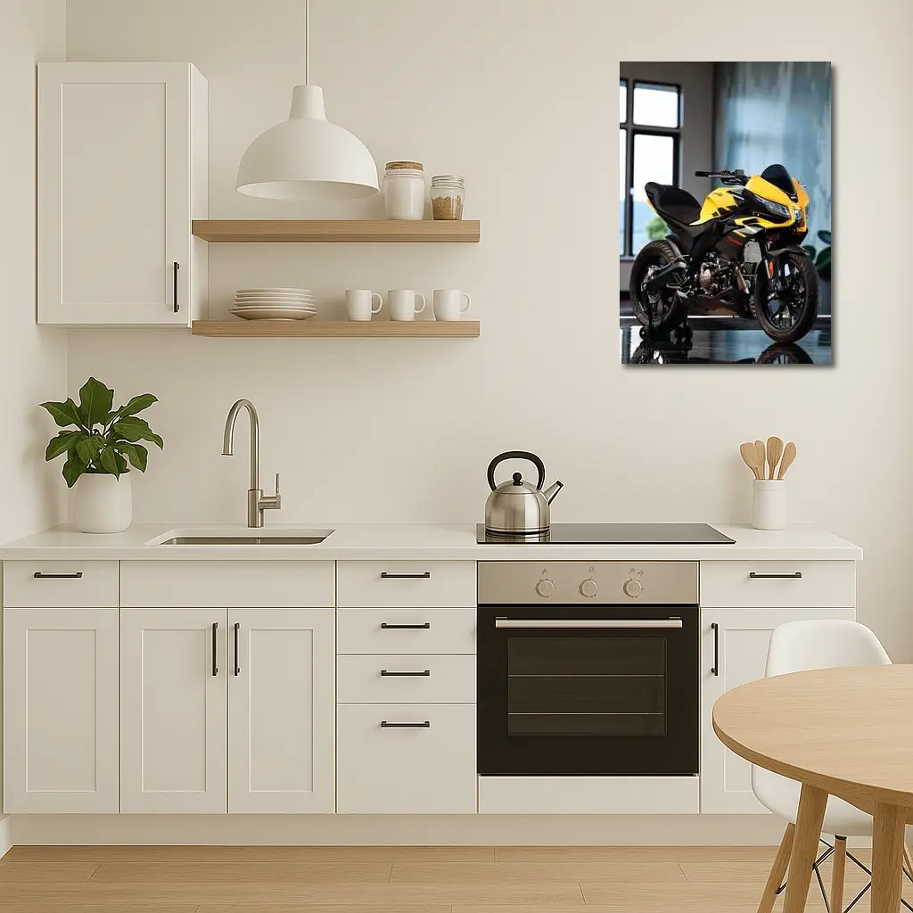 Yellow Black Sport Bike Indoor Studio – Wall Art