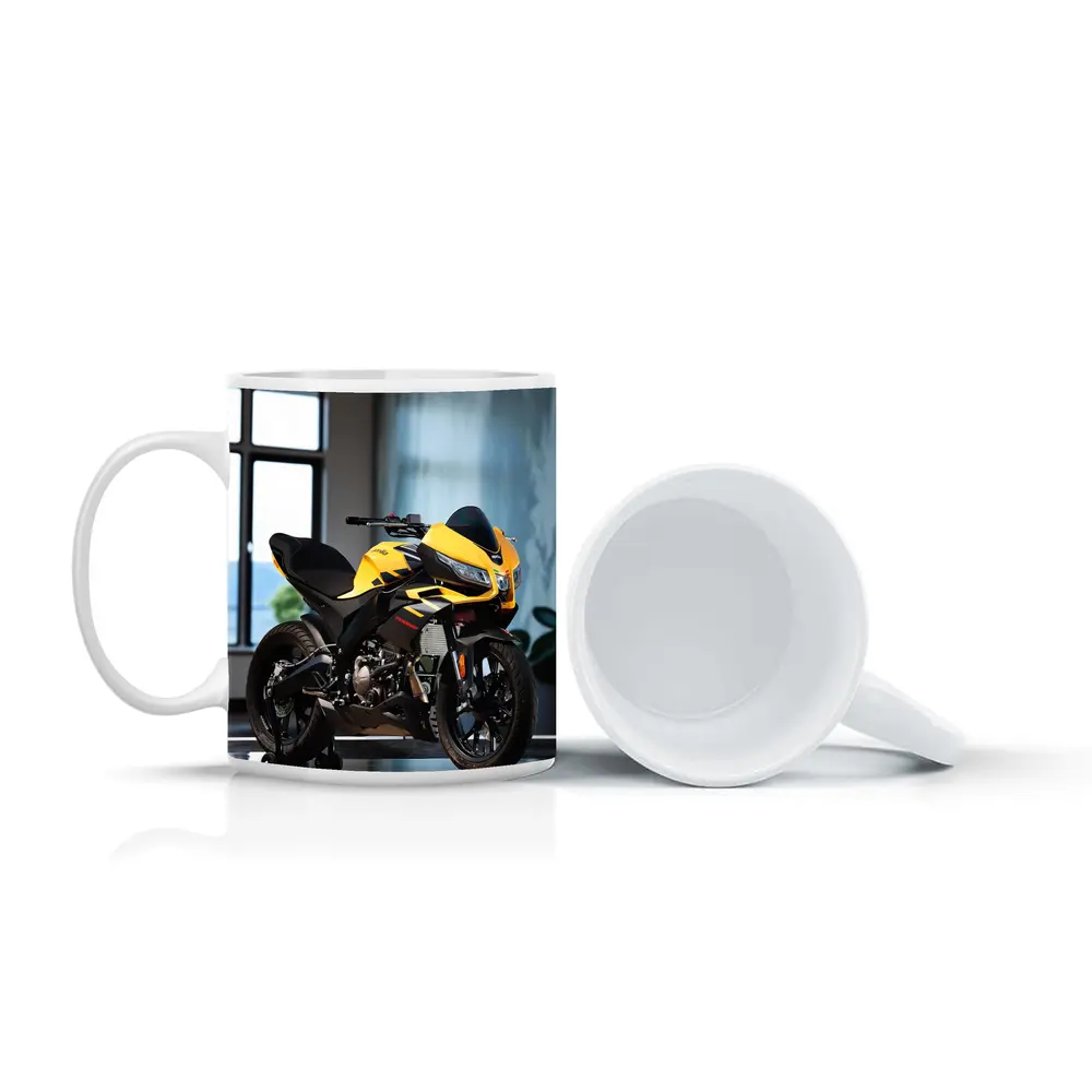 Yellow Black Sport Bike Indoor Studio – Mugs