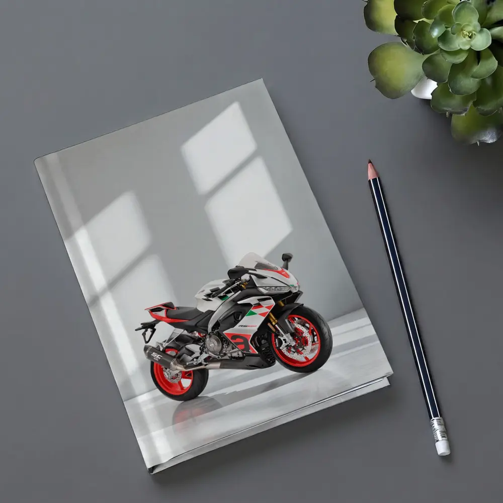 Aprilia RS660 Sport Bike White Studio – Notebooks