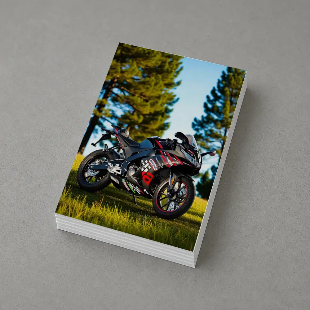 Aprilia Sport Bike Black Red Outdoor Grass – Postcards