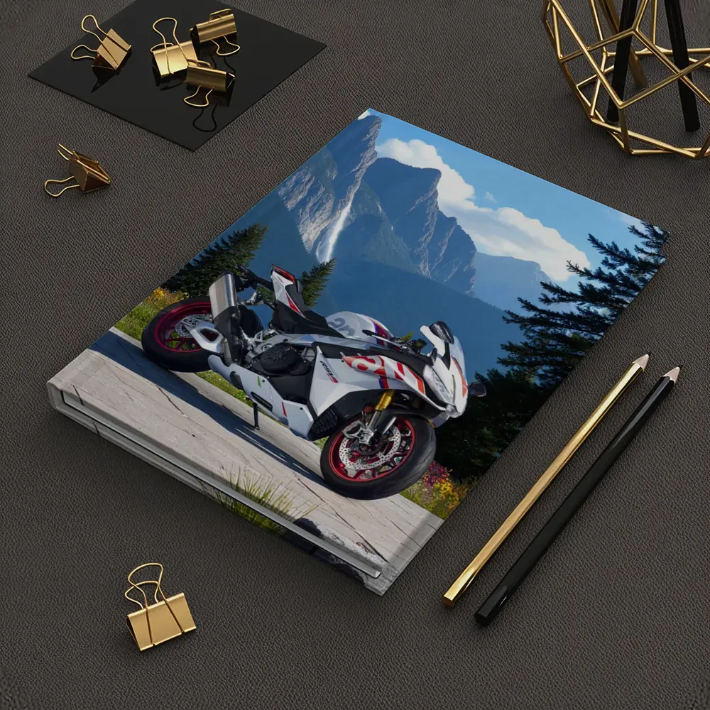 Sport Bike Superbike Mountain Waterfall Scenic View – Notebooks