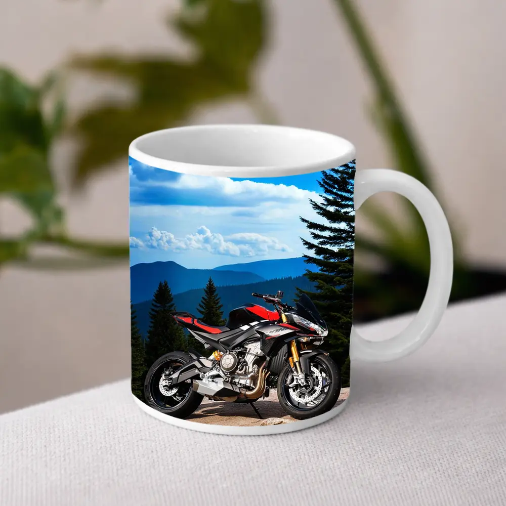 Aprilia Tuono Streetfighter Motorcycle Mountain Forest – Mugs