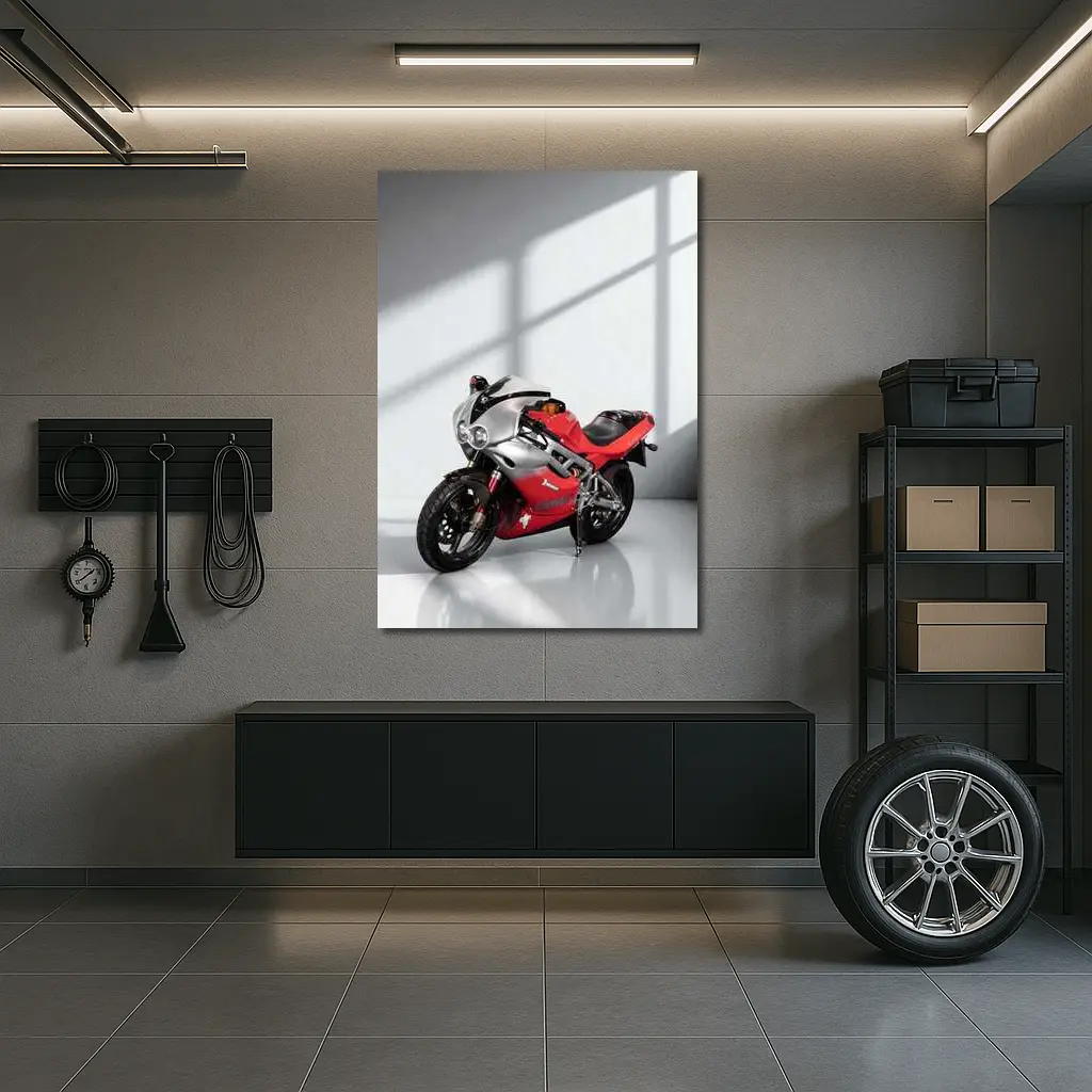 Bimota Sport Bike Red Silver Studio – Wall Art