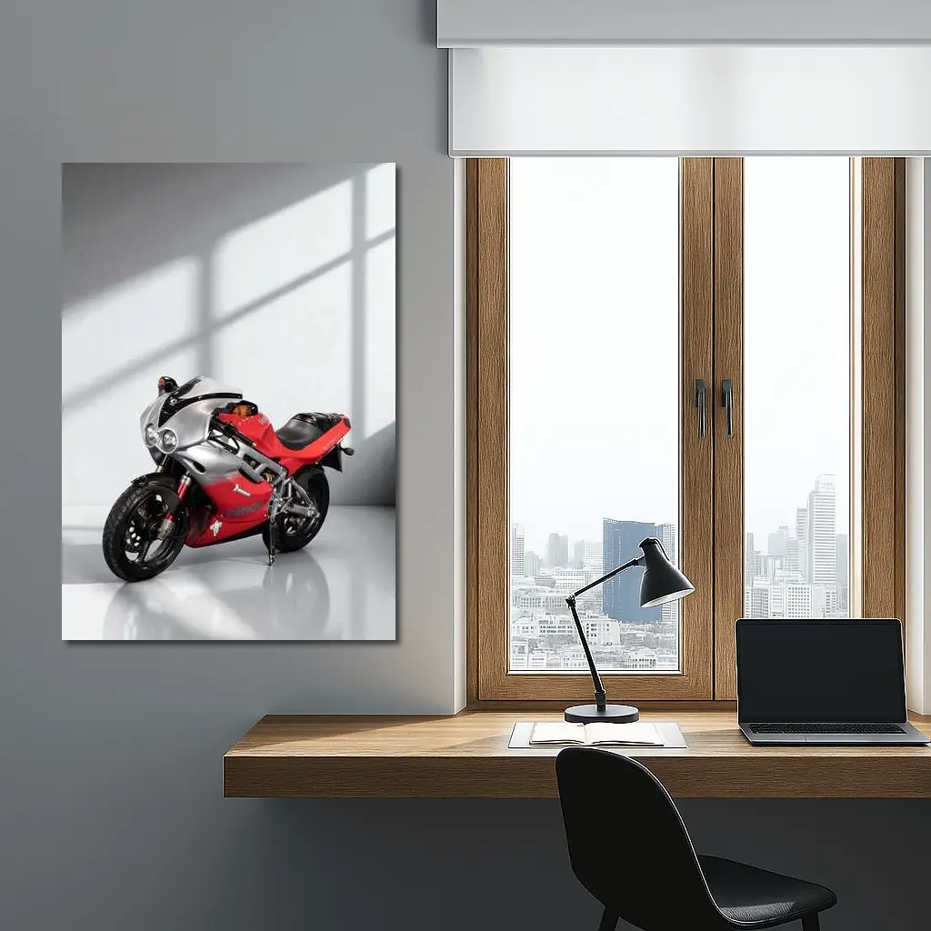 Bimota Sport Bike Red Silver Studio – Wall Art