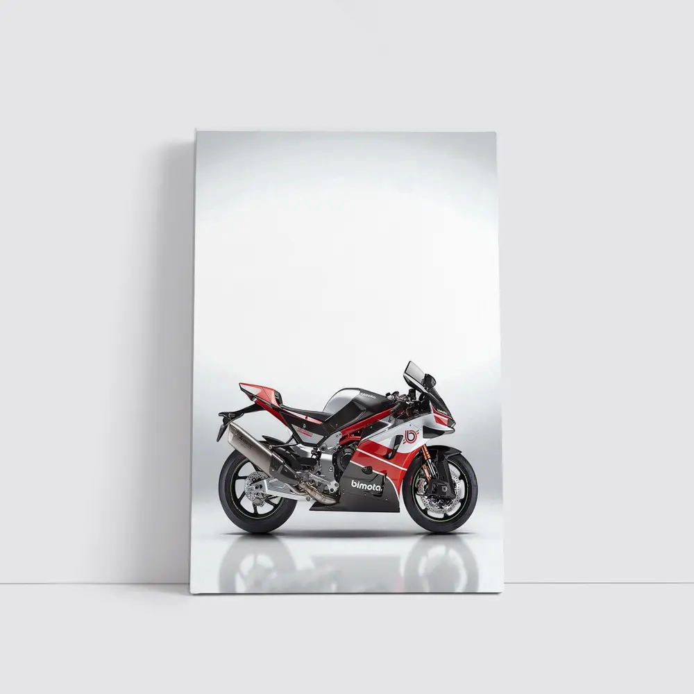 Bimota Superbike Red Silver Studio Shot – Wall Art